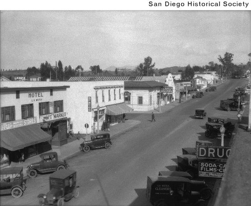 View of a downtown La Mesa street