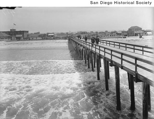 View of Imperial Beach from the end of a pier