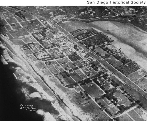 Aerial view of beaches along Encinitas