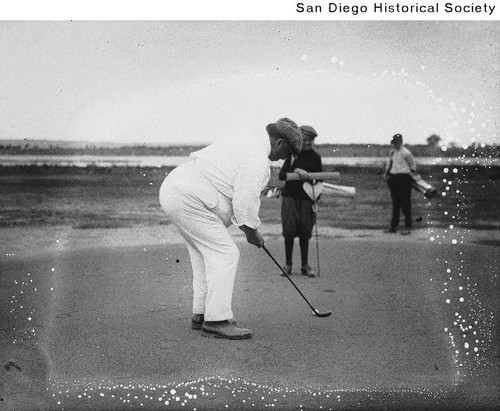 President William Howard Taft playing golf at an unnamed country club