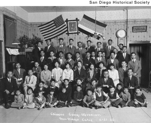 Group of Chinese at the Chinese Mission at 645 First Street