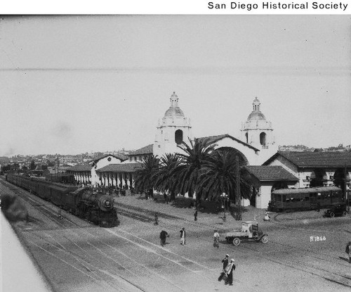 View of the Santa Fe Depot in downtown San Diego