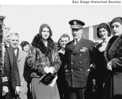 Admiral Richard E. Byrd with Mrs. C. Wesley Hall and others