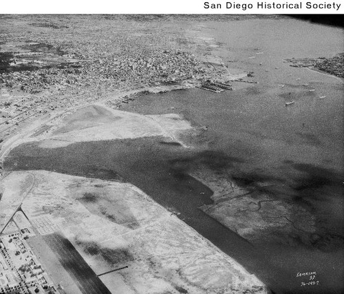 Aerial view of Lindbergh Field looking south