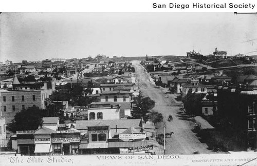 San Diego from Sixth and E Street looking north