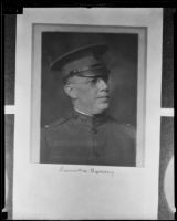 Laurence Hussey, engineer of Palos Verdes Estates, in military uniform, copy print 1935