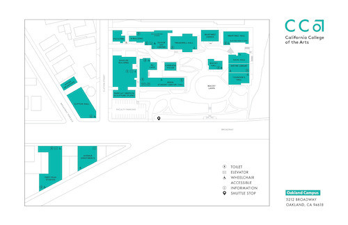 CCA Oakland campus map, 2012