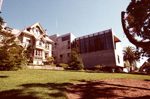 Macky Hall and Founders Hall, 1975