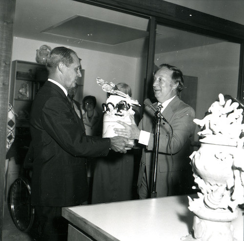 President Harry Ford and Trustee Chairman Bruno Stolley, 1973