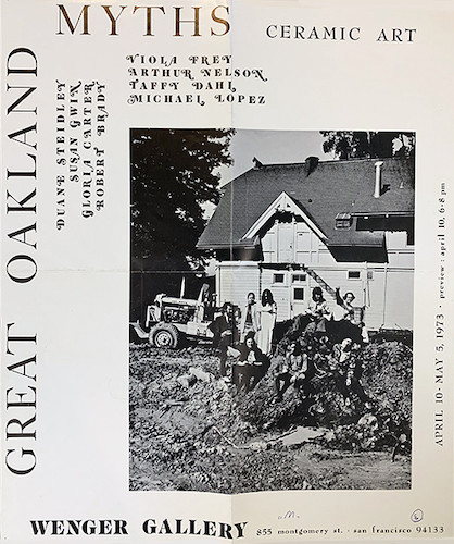 Great Oakland Myths Ceramic Art, exhibition poster, 1973