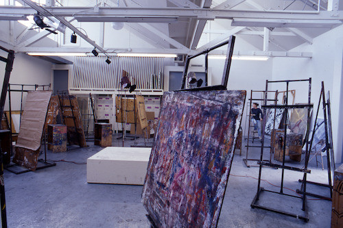 Students in the Martinez Hall painting studio, 1997