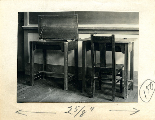 Furniture designed by CSAC students for Thousand Oaks School in 1918