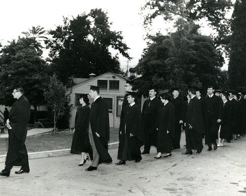 Grand Marshal Martin Streich leads Graduating Class of 1964