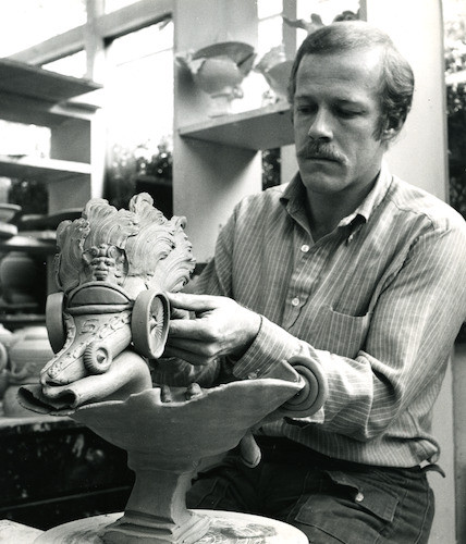 Art Nelson at work, 1973