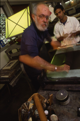 Printmaking studio, Spring 1986