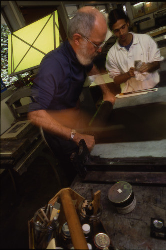 Printmaking studio, Spring 1986