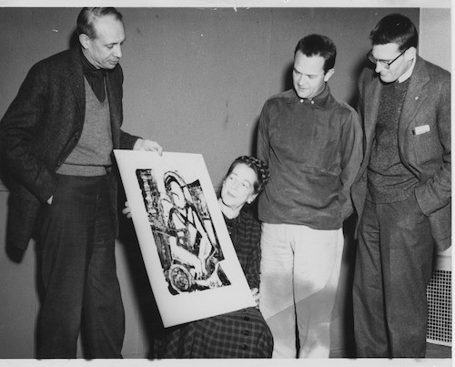 Carol Purdie with Elton Davies, Bob Raible, and Stan Noyes