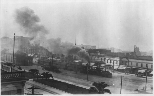 Steam train, Shattuck Avenue, Berkeley, ca. 1890