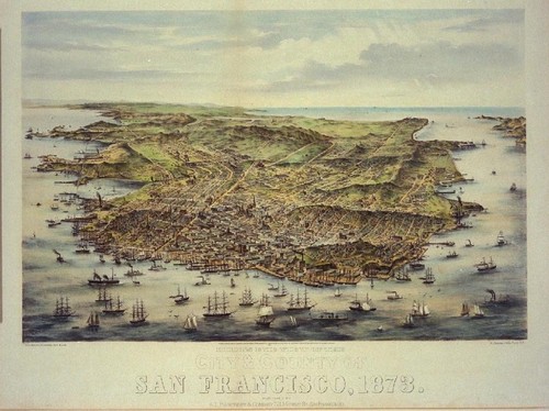 Bird's eye view of the City and County of San Francisco, 1868 (copy dated 1873)