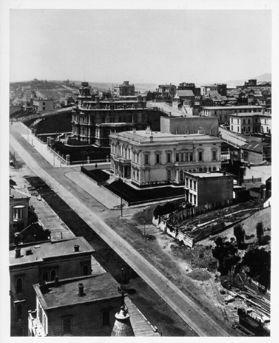 Nob Hill mansions, San Francisco, 1877