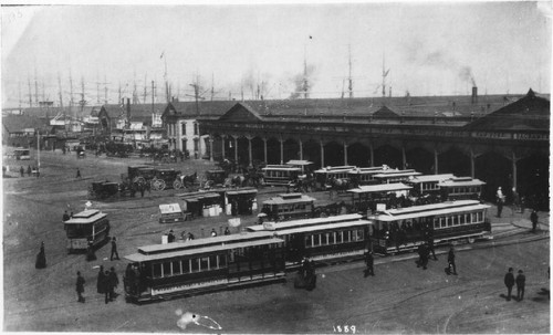 Cable cars at Ferry Building, San Francisco