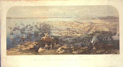 View of the town and harbour of San Francisco..., 1851