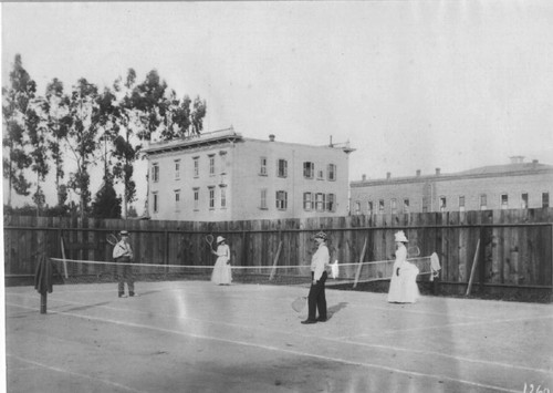 Tennis players [possibly Oakland, . [ca. 1880-1885]