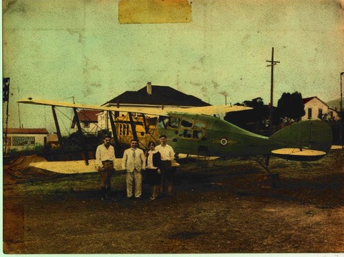 Allinio Aircraft [group with plane at El Cerrito]