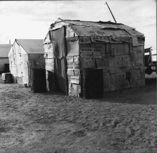 Migratory Mexican field worker's home, March, 1937