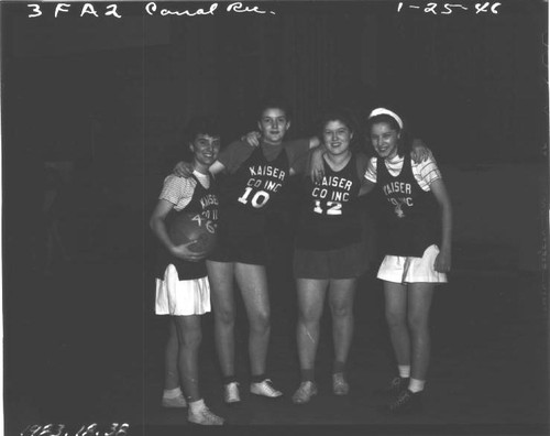 Kaiser women workers' basketball team, ca. 1945