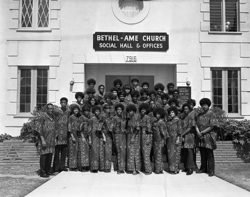 Young men and women at Bethel church, Los Angeles, 1970