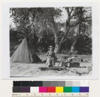 Mary Roberts Coolidge in camp in New Mexico