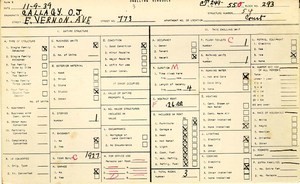 WPA household census for 773 E VERNON, Los Angeles