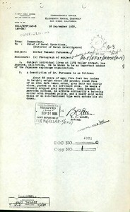 Federal Bureau of Investigation (FBI). Files on suspected Japanese espionage in California, 1933-1935