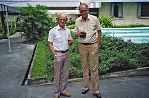 DSM Chairman, Rev. Ole Christiansen (right) and Secretary General Jørgen Nørgaard Pedersen in c