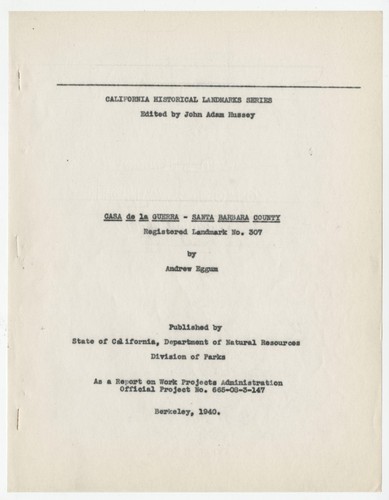 Casa de la Guerra, Santa Barbara County - California Historical Landmark no. 307
