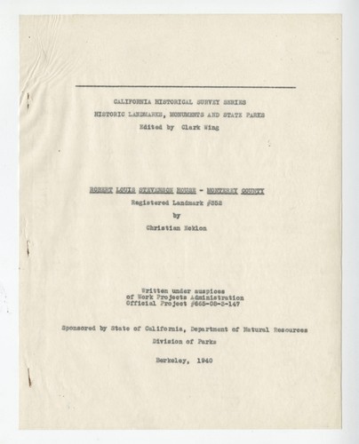 Robert Louis Stevenson House, Monterey County - California Historical Landmark no. 352