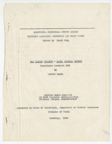 Old Lobero Theater, Santa Barbara County - California Historical Landmark no. 361
