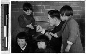 Father Timothy Pak and friends, Heijo, Korea, ca. 1930-1950