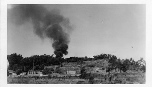 Fire in Marin City, California, circa 1964 [photograph]