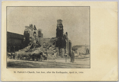 St. Patrick's Church, San Jose, after the Earthquake, April 18, 1906