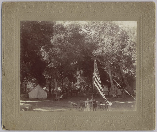 Captain Merithew's Camp on Stevens Creek [ca. 1890]