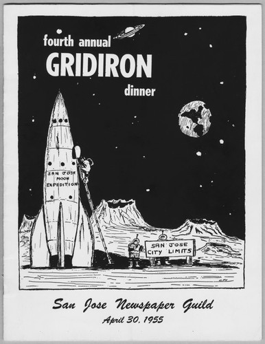 Fourth annual GRIDIRON dinner, San Jose Newspaper Guild, April 30, 1955