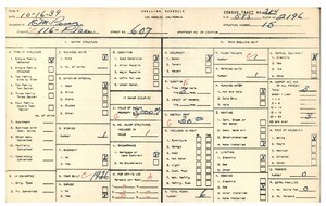 WPA household census for 607 EAST 116TH PLACE, Los Angeles County