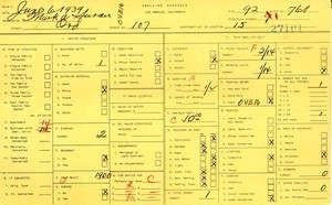 WPA household census for 107 ORD, Los Angeles