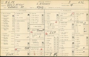 WPA household census for 4927 LEONIS ST, Los Angeles County