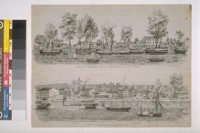 View of the Steam-Boat Landing Sacramento City, from K Street / L Street, M Street