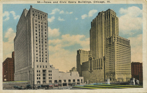 News and Civic Opera Buildings, Chicago, Ill