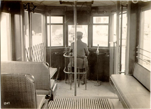[Interior of a Municipal Railway streetcar]