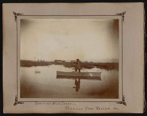 Hunter in boat fires rifle